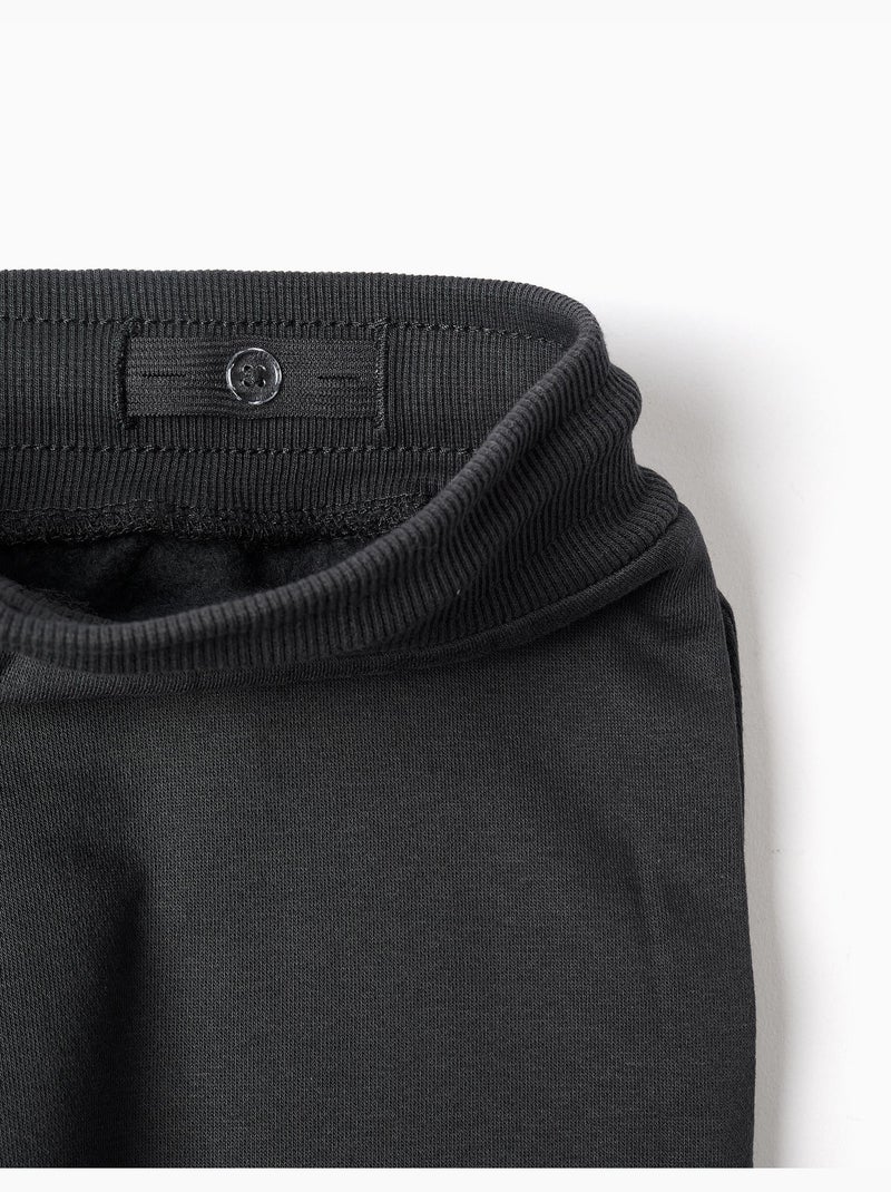 Pantalón de chándal ajustado perchado con estampado Gris oscuro - Kiabi
