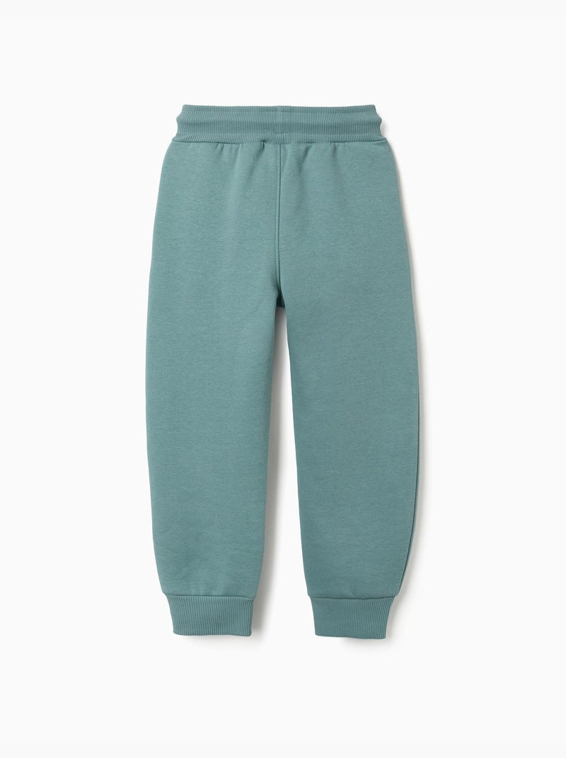 Pantalón de chándal ajustado perchado con estampado Verde claro - Kiabi