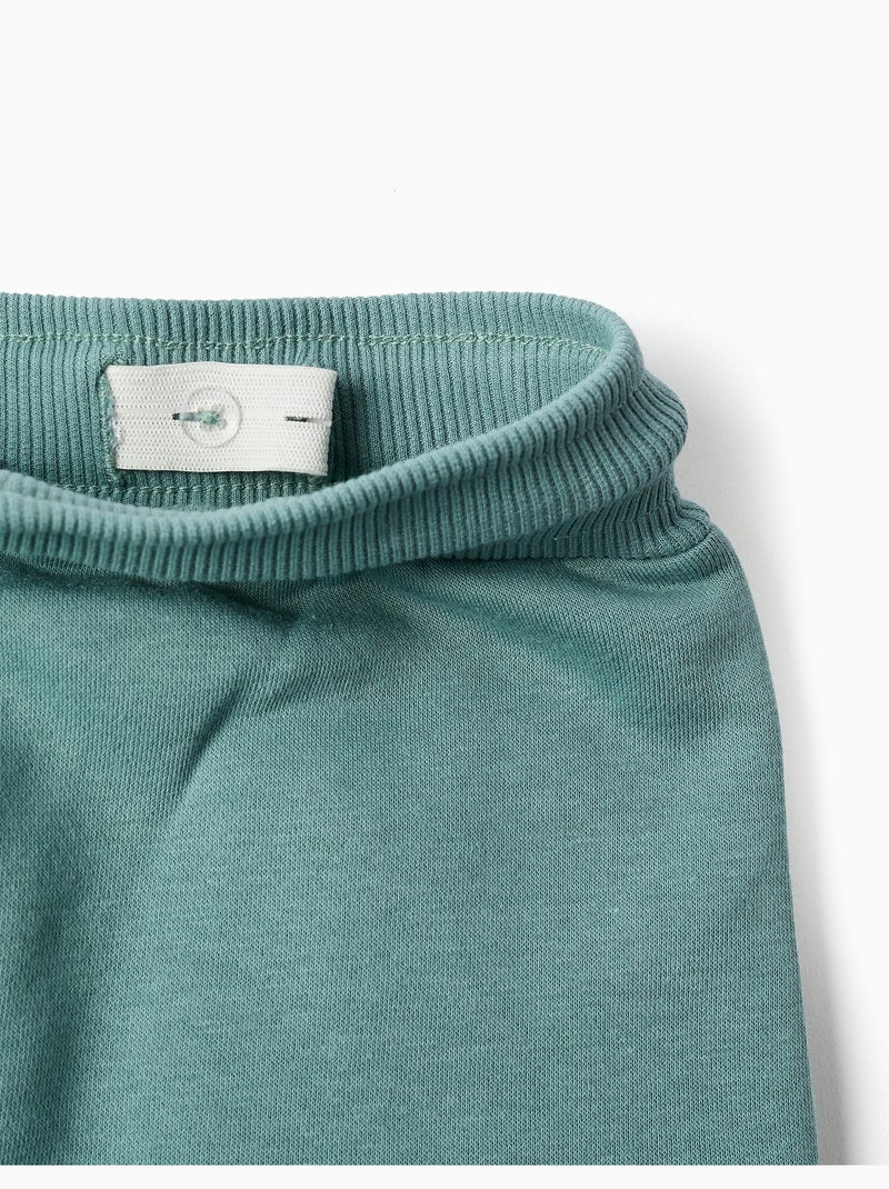 Pantalón de chándal ajustado perchado con estampado Verde claro - Kiabi