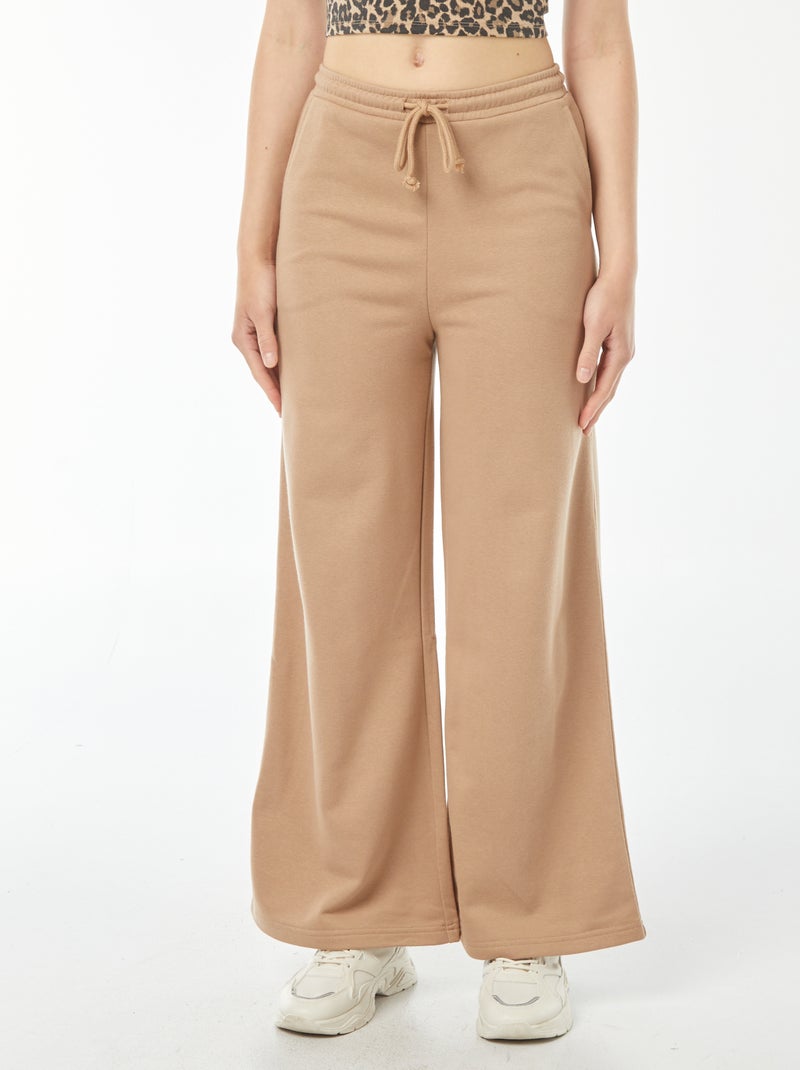 Pantalón de chándal ancho Beige - Kiabi