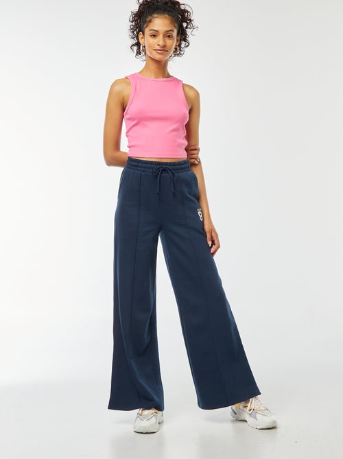 Pantalón de chándal ancho con estampado deportivo - Kiabi