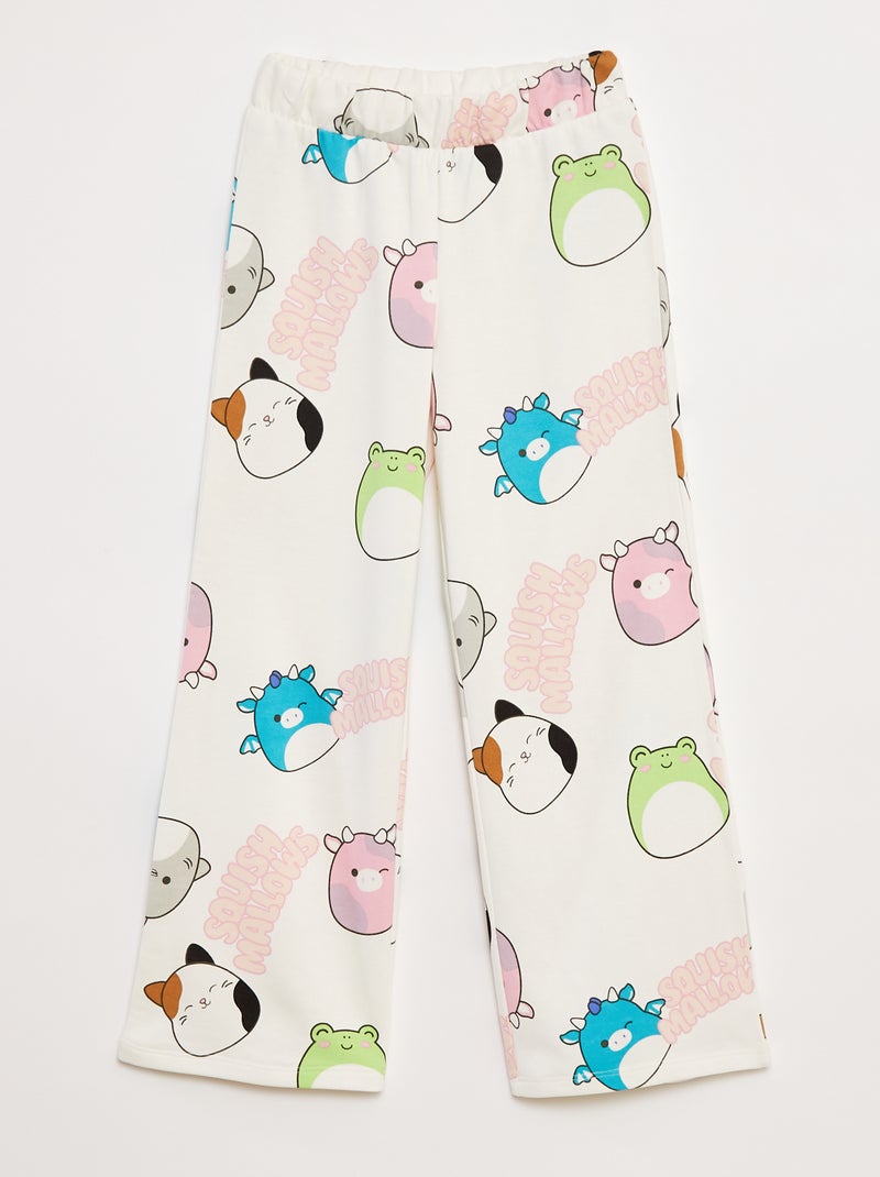 Pantalón de chándal ancho con motivo 'squishmallows' BLANCO - Kiabi