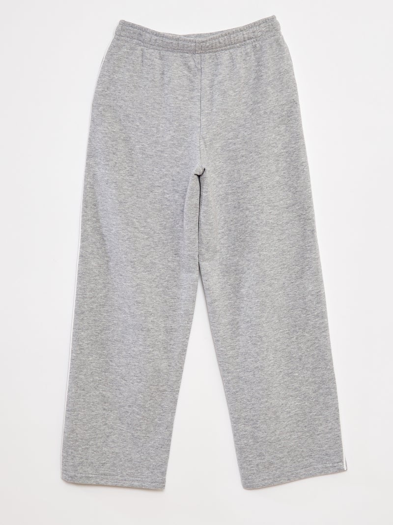 Pantalón de chándal ancho con ribete en contraste Gris - Kiabi