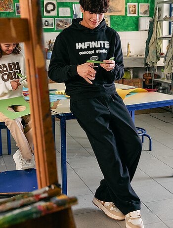 Pantalón de chándal ancho de felpa ligera
