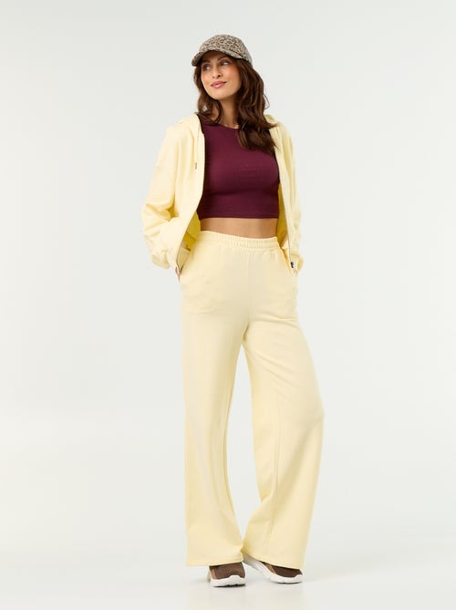 Pantalón de chándal ancho de punto grueso - Kiabi