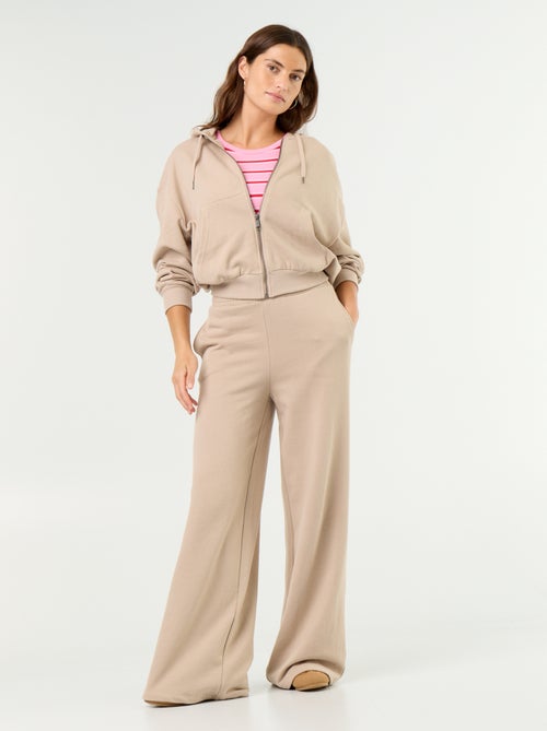 Pantalón de chándal ancho de punto grueso - Kiabi