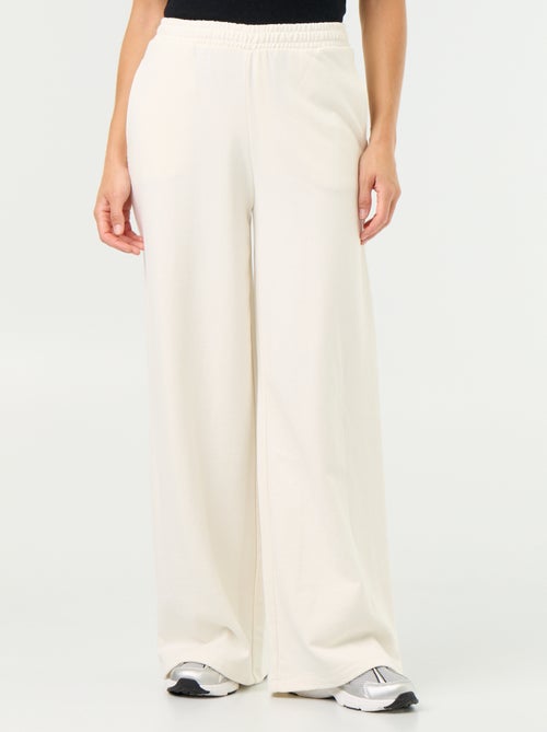 Pantalón de chándal ancho de punto grueso - Kiabi Pantalón de chándal ancho de punto grueso - Kiabi