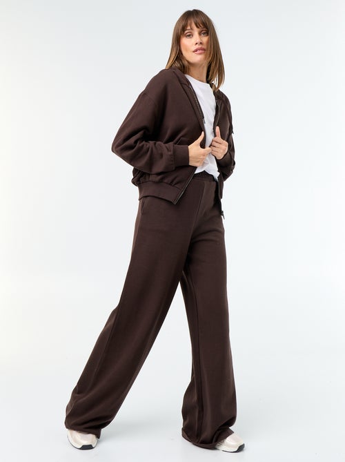 Pantalón de chándal ancho de punto grueso - Kiabi