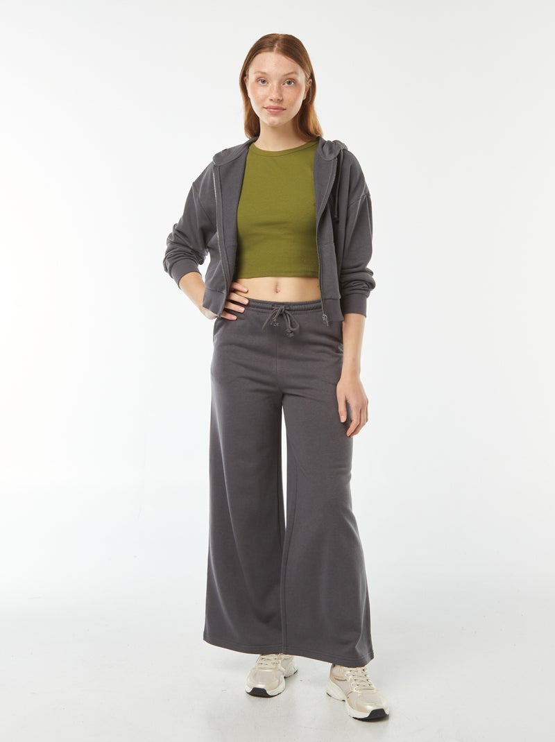 Pantalón de chándal ancho Gris - Kiabi