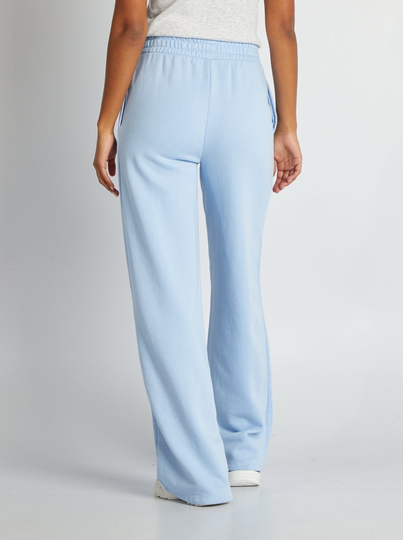 Pantalón de chándal ancho liso AZUL - Kiabi