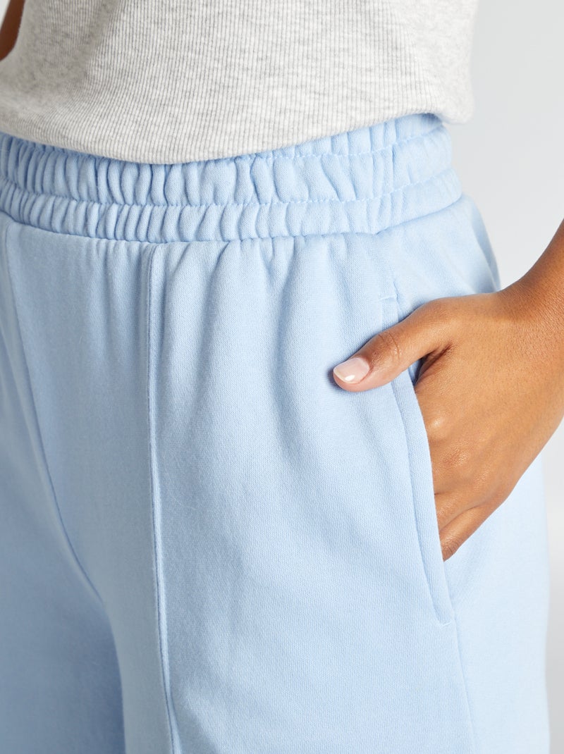 Pantalón de chándal ancho liso AZUL - Kiabi