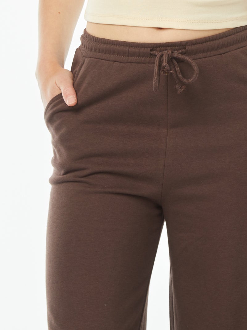 Pantalón de chándal ancho Marron - Kiabi