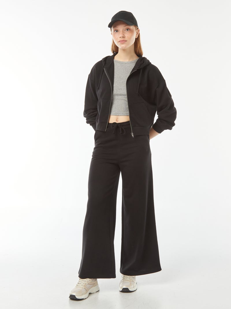 Pantalón de chándal ancho negro - Kiabi