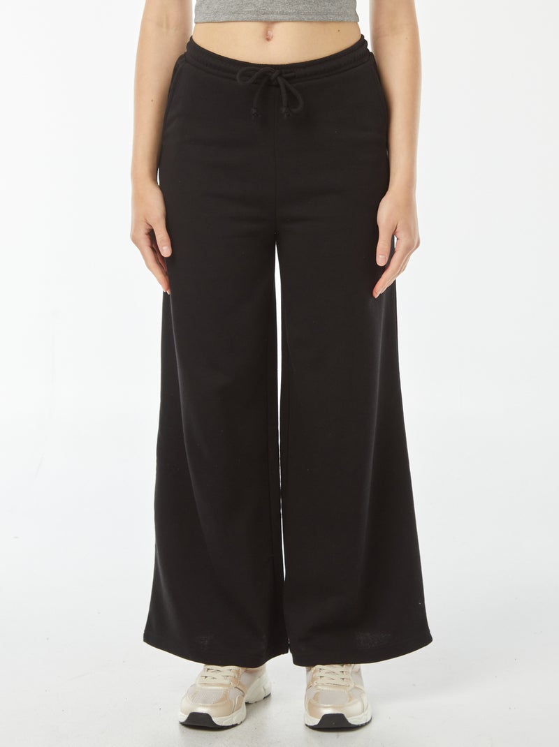 Pantalón de chándal ancho negro - Kiabi