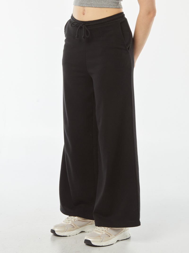 Pantalón de chándal ancho negro - Kiabi