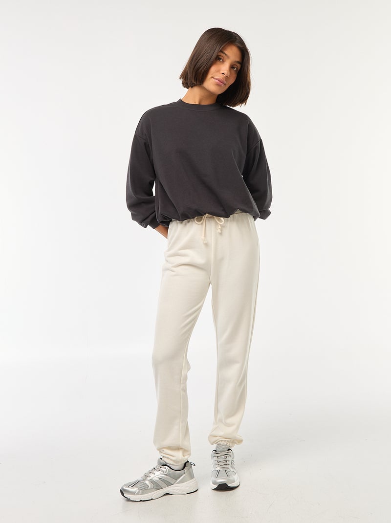 Pantalón de chándal básico Blanco - Kiabi
