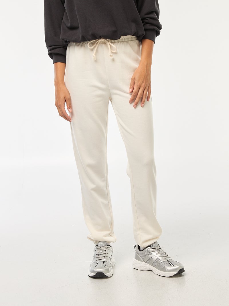 Pantalón de chándal básico Blanco - Kiabi