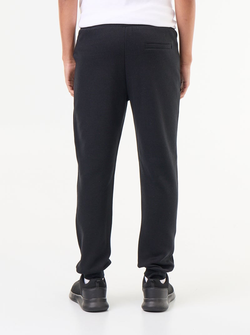 Pantalón de chándal básico liso Negro - Kiabi
