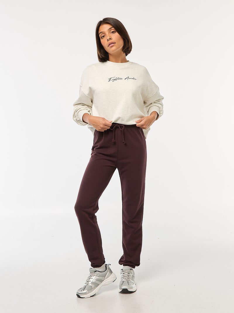Pantalón de chándal básico Purpura - Kiabi