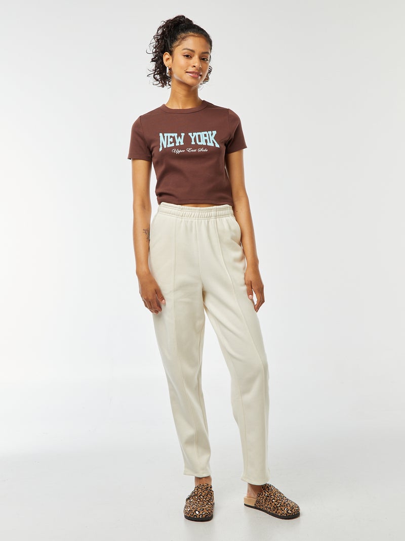 Pantalón de chándal Beige - Kiabi