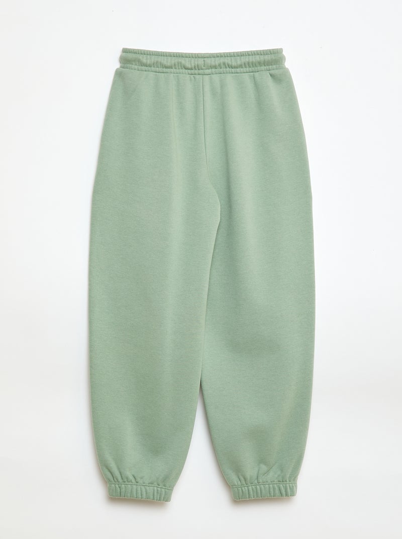 Pantalón de chándal bimateria Verde - Kiabi