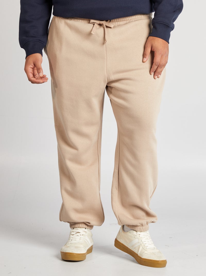 Pantalón de chándal cálido beige - Kiabi