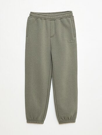 Pantalón de chándal cálido liso con forro polar