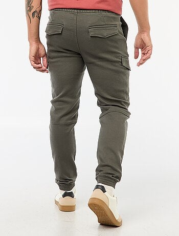 Pantalón de chándal cargo liso de algodón