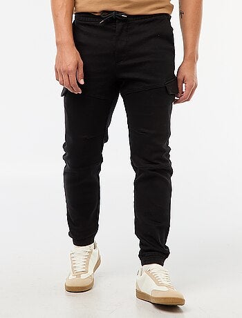 Pantalón de chándal cargo liso de algodón
