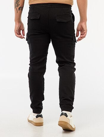 Pantalón de chándal cargo liso de algodón