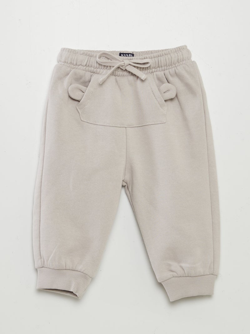 Pantalón de chándal con bolsillo GRIS - Kiabi