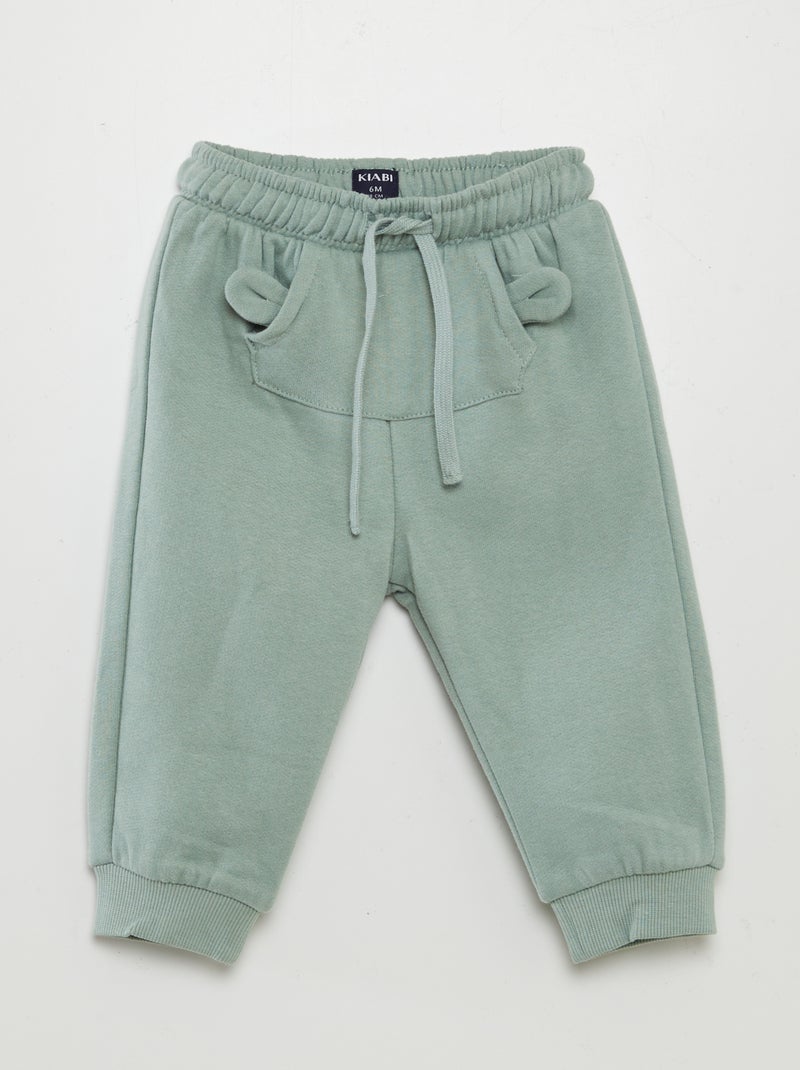 Pantalón de chándal con bolsillo VERDE - Kiabi