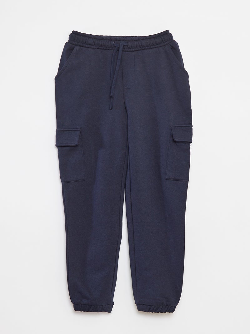 Pantalón de chándal con bolsillos azul - Kiabi