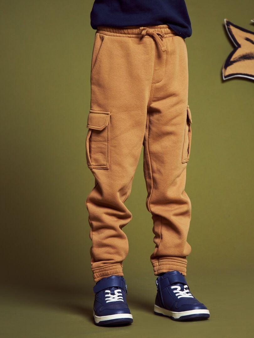 Pantalón de chándal con bolsillos BEIGE - Kiabi