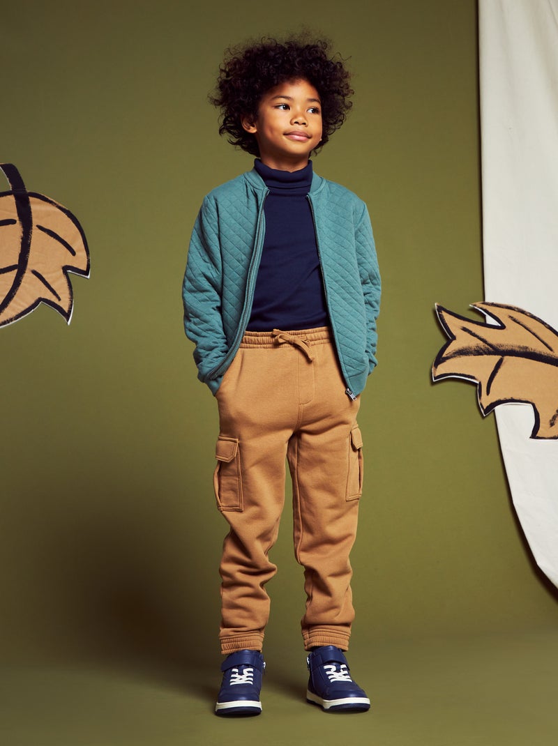 Pantalón de chándal con bolsillos BEIGE - Kiabi