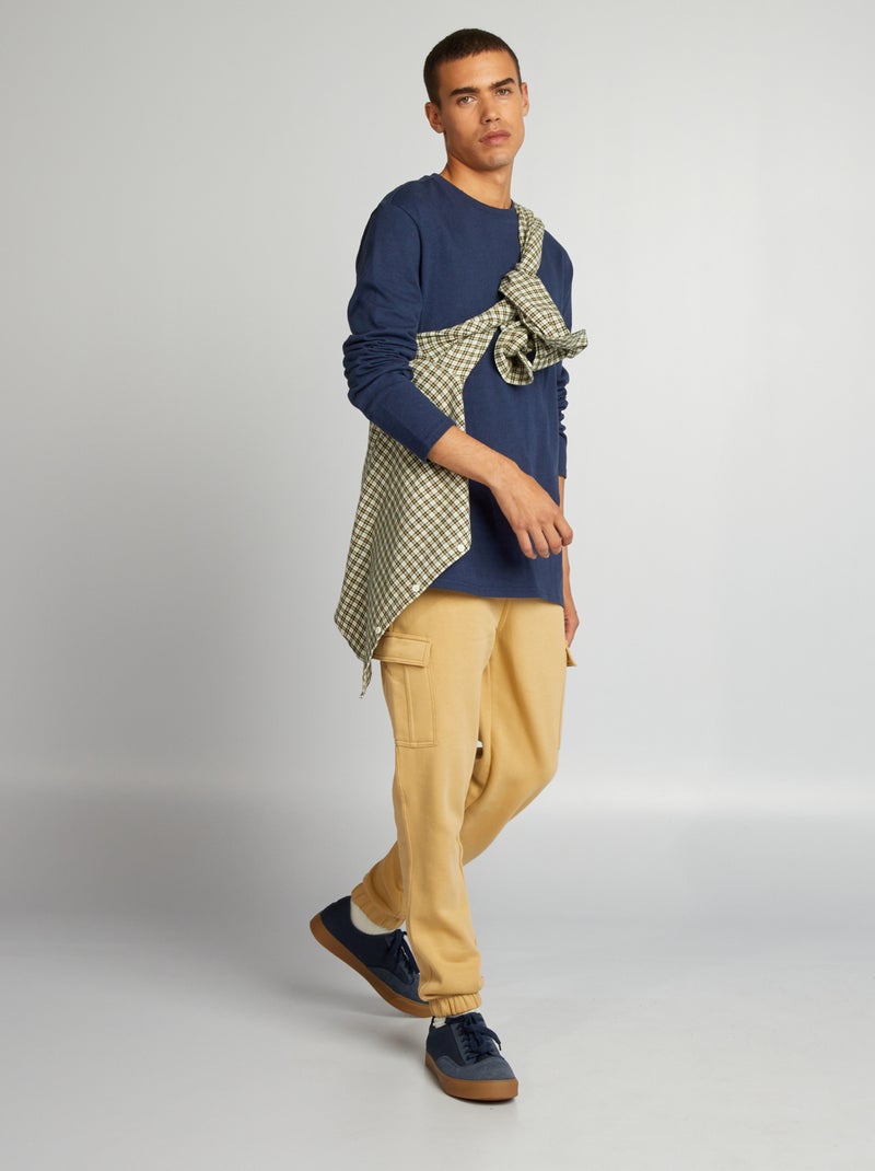 Pantalón de chándal con bolsillos BEIGE - Kiabi