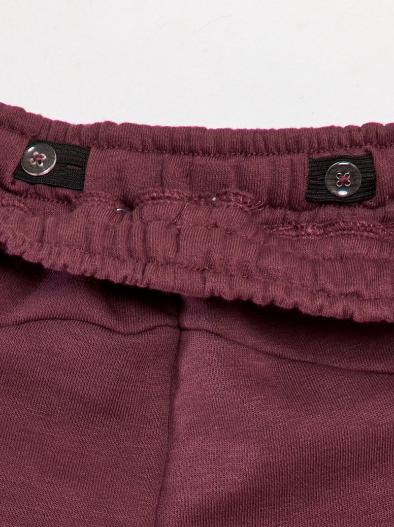 Pantalón de chándal con bolsillos laterales PURPURA - Kiabi