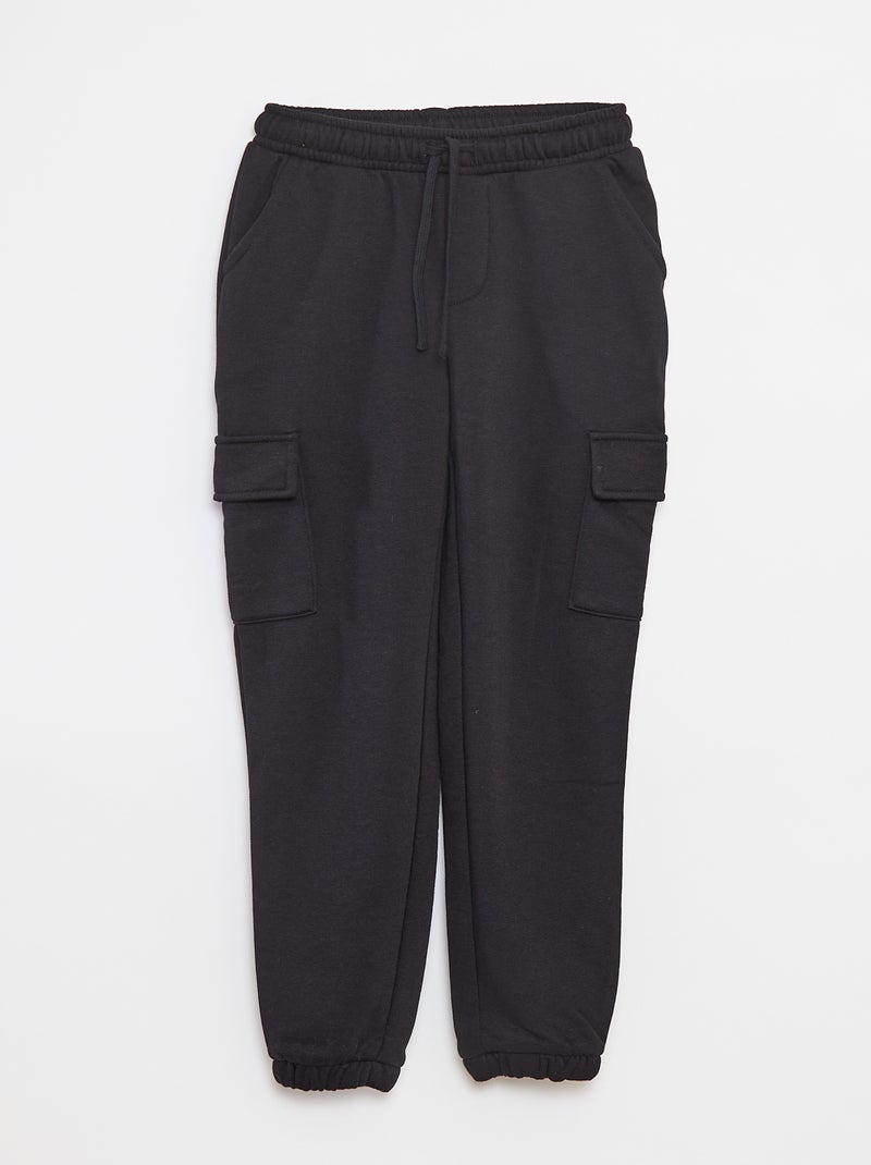Pantalón de chándal con bolsillos negro - Kiabi
