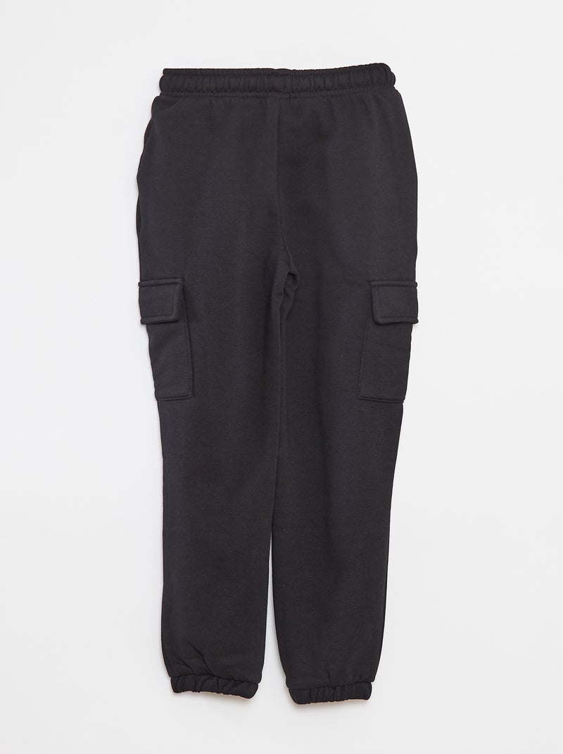 Pantalón de chándal con bolsillos negro - Kiabi