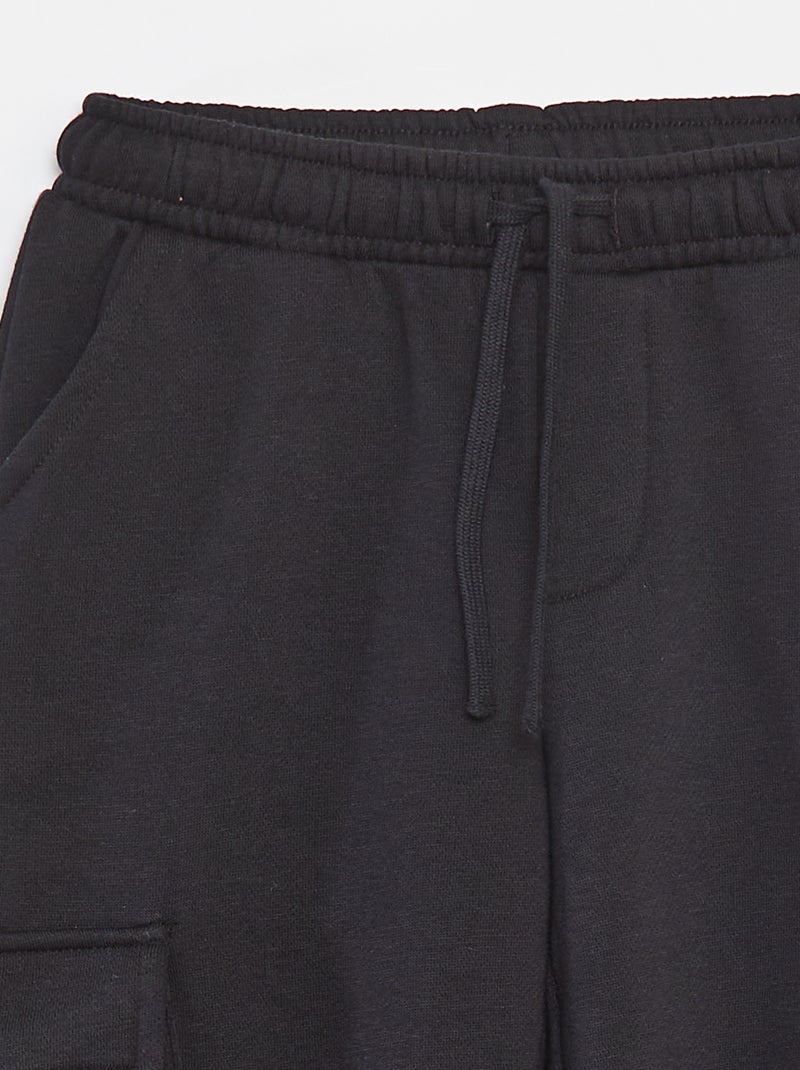 Pantalón de chándal con bolsillos negro - Kiabi