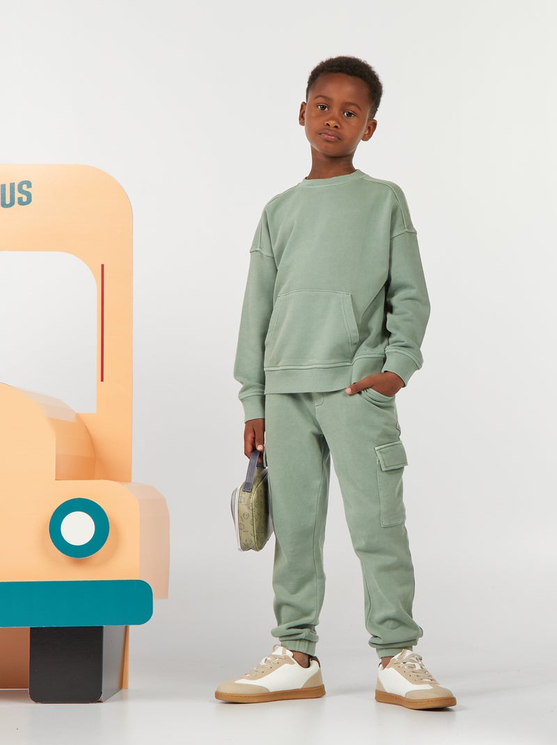 Pantalón de chándal con bolsillos VERDE - Kiabi