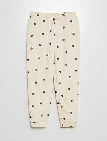 Pantalón de chándal con bordado de piñas