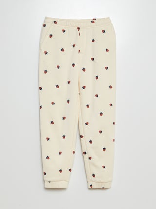 Pantalón de chándal con bordado de fresas