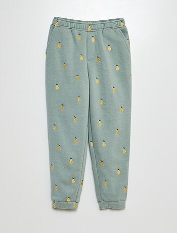 Pantalón de chándal con bordado de piñas