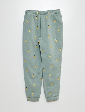 Pantalón de chándal con bordado de piñas