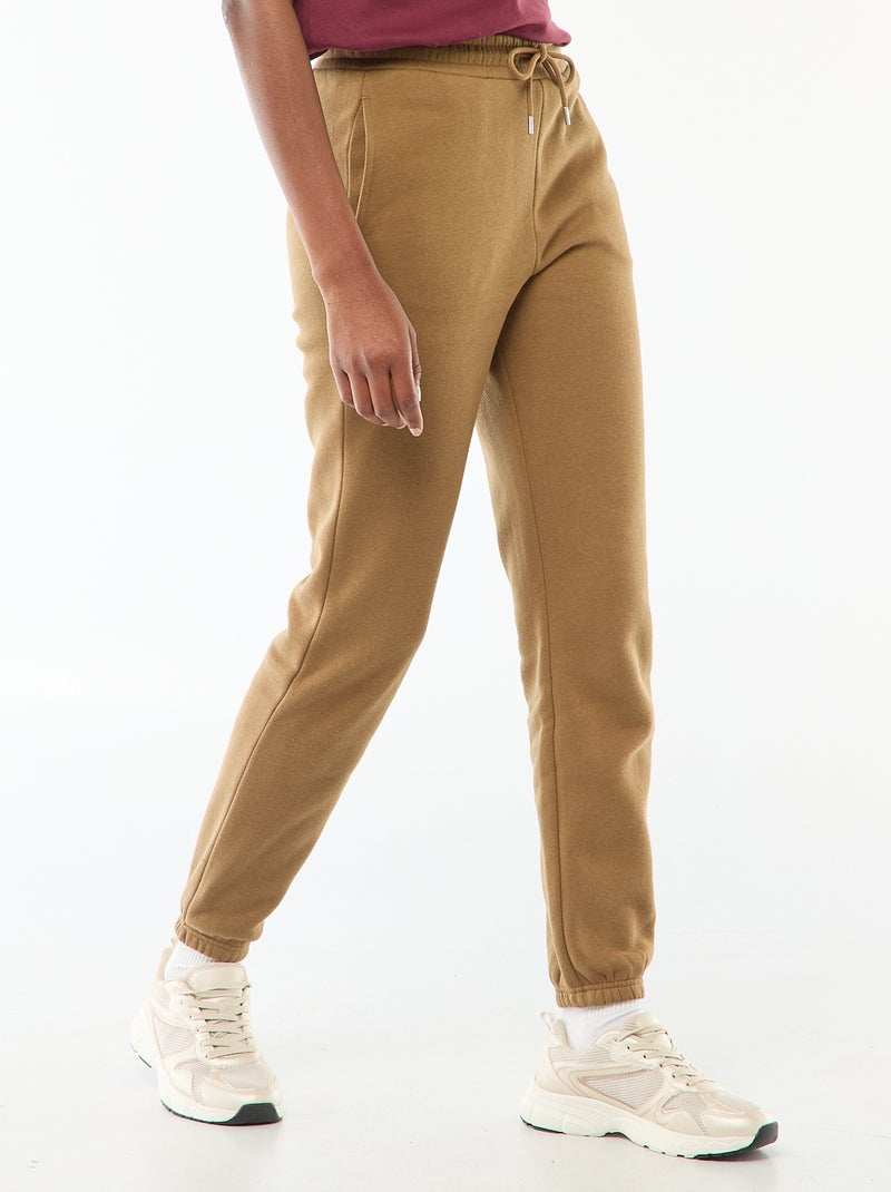 Pantalón de chándal con cintura estándar Marron - Kiabi