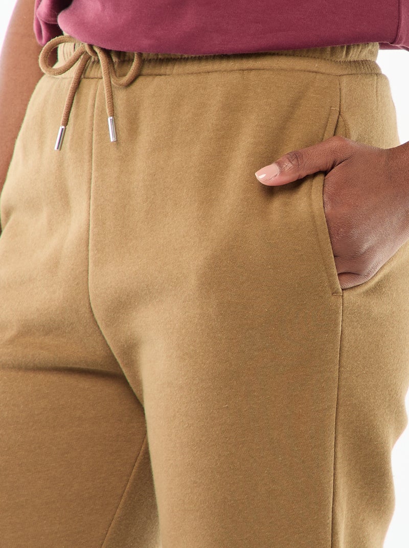 Pantalón de chándal con cintura estándar Marron - Kiabi