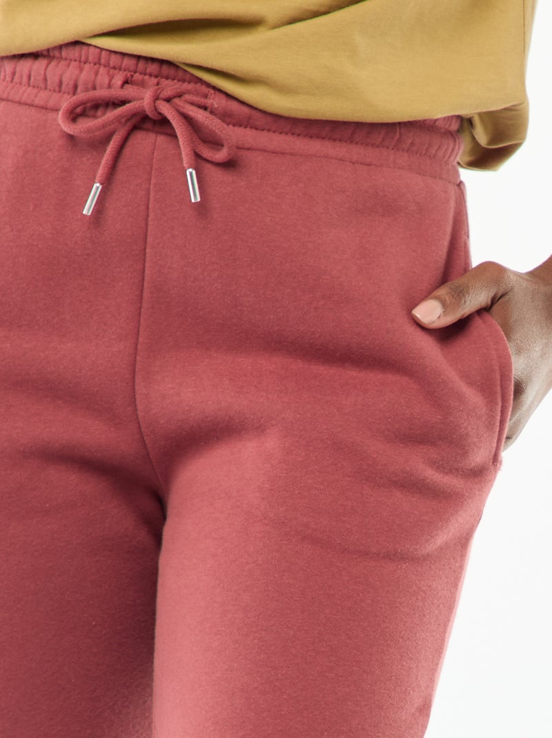 Pantalón de chándal con cintura estándar Rojo - Kiabi