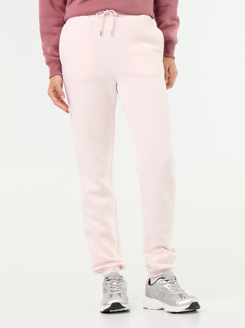 Pantalón de chándal con cintura estándar Rosa - Kiabi