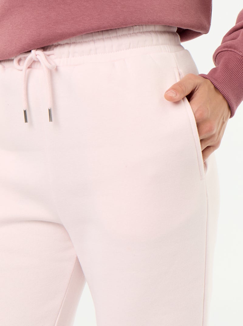 Pantalón de chándal con cintura estándar Rosa - Kiabi